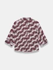 Mint Velvet Red Graphic Print Shirt - Image 8 of 8