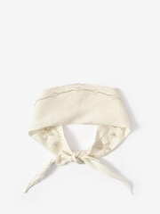 Mint Velvet White Linen Embellished Neck Scarf - Image 3 of 5