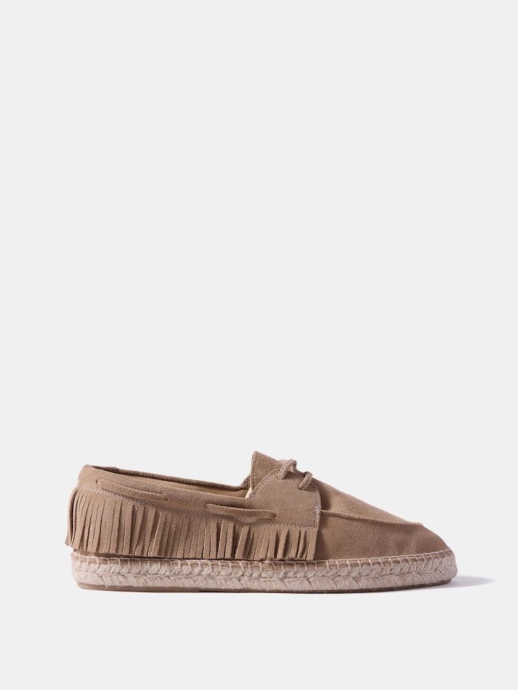 Mint Velvet Natural Shani Suede Espadrille Shoes - Image 2 of 4