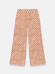 Mint Velvet Orange Geo Print Wide Leg Trousers - Image 7 of 8