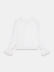 Mint Velvet White Cotton Ruffle Trim Blouse - Image 7 of 7