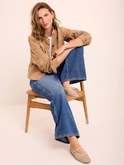 Mint Velvet Blue Tie Waist Wide Leg Jeans - Image 5 of 8