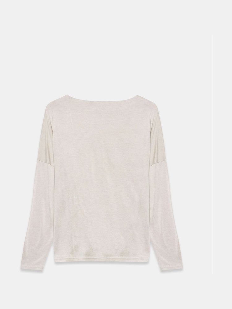 Mint Velvet Natural Metallic Ruched Long Sleeve Top - Image 7 of 7 Mint Velvet Natural Metallic Ruched Long Sleeve Top - Image 7 of 7