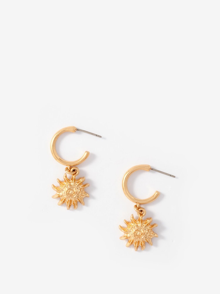 Mint Velvet Mini Sun Earrings - Imaginea 2 din 5