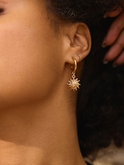 Mint Velvet Mini Sun Earrings - Imaginea 4 din 5