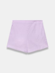 パープル - Mint Velvet Linen Hem Detail Shorts - 画像 6 / 7