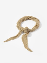 Mint Velvet Gold Metallic Mini Triangle Neck Scarf - Image 2 of 3