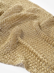 Mint Velvet Gold Metallic Mini Triangle Neck Scarf - Image 3 of 3