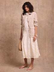 Mint Velvet Cream Lace Maxi Dress - Image 4 of 8