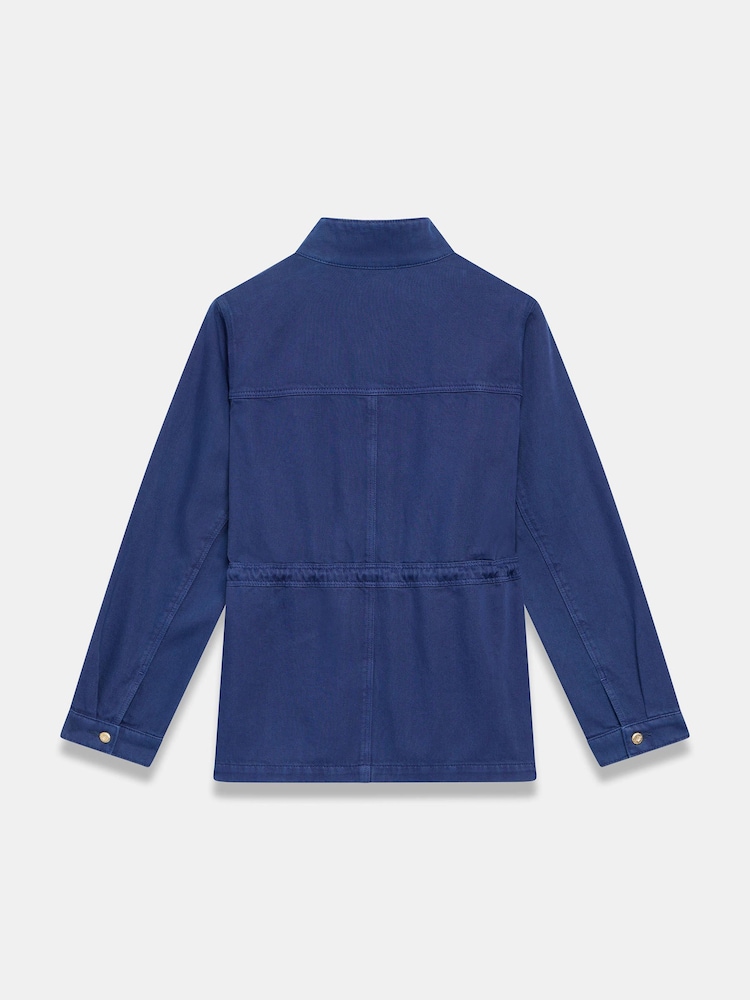 Mint Velvet Blue Cotton Utility Shacket - Image 8 of 8