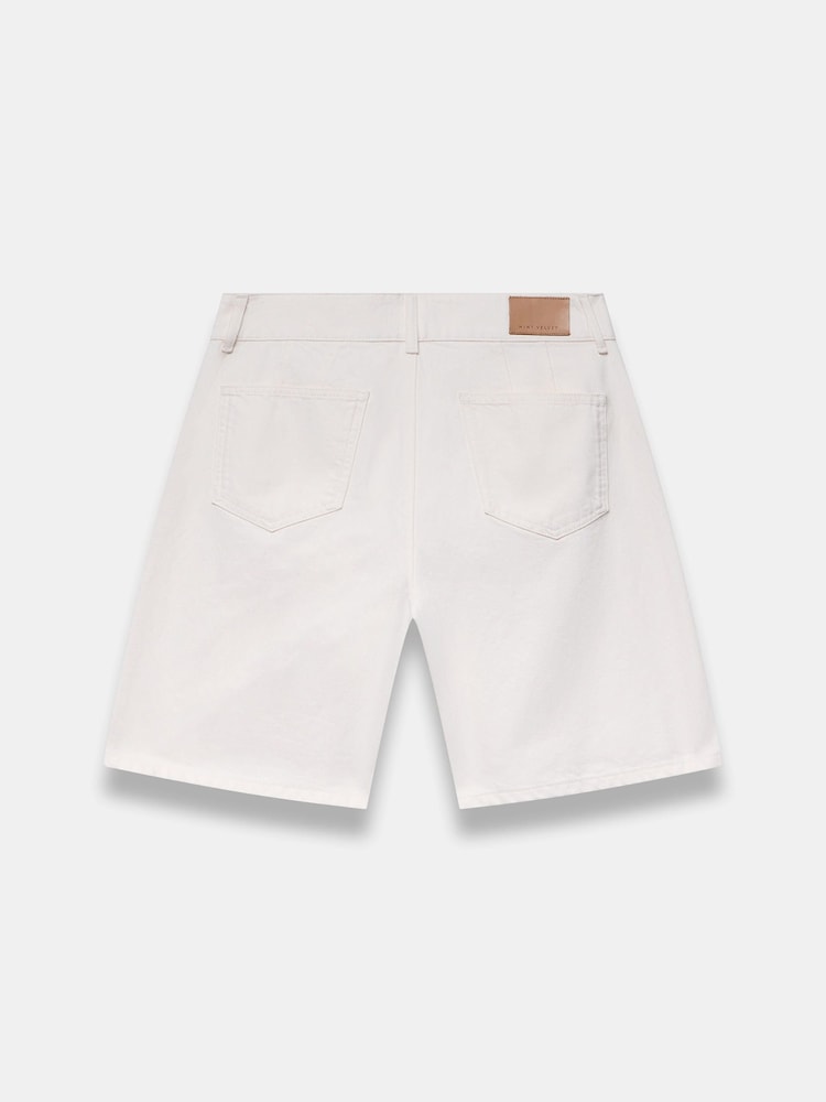 Mint Velvet White Denim Mid Length Shorts - Image 7 of 7