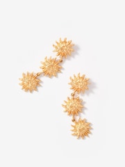 Mint Velvet Gold Tone Sun Drop Earrings - Image 2 of 4