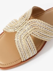 Mint Velvet Gold Darcy Metallic Detail Sandals - Image 3 of 5