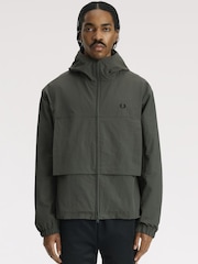 Fred Perry Green Boxy Hooded Jacket - Image 1 of 5