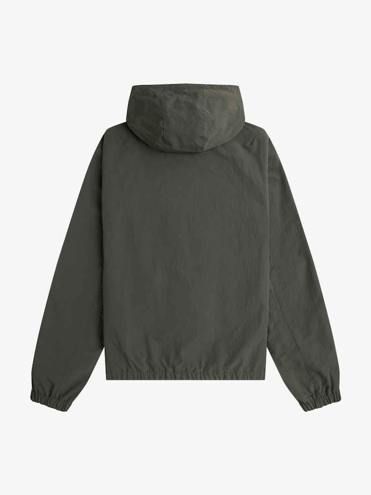 Fred Perry Green Boxy Hooded Jacket - Image 5 of 5
