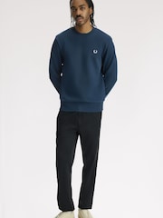 Fred Perry Blue Crew Neck Sweatshirt - Image 2 of 5