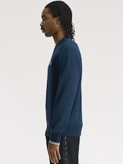 Fred Perry Blue Crew Neck Sweatshirt - Image 3 of 5