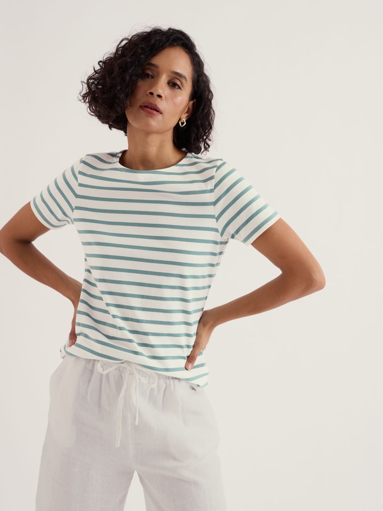 ブルー - Seasalt コーンウォール セーラー Tシャツ - 画像 1 / 5