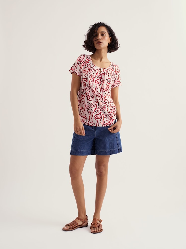 Weiß/Rot - Seasalt Cornwall Appletree T-Shirt - Bild 2 von 5