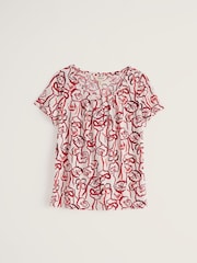 Weiß/Rot - Seasalt Cornwall Appletree T-Shirt - Bild 4 von 5