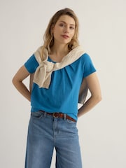 Leuchtend Blau - Seasalt Cornwall Appletree T-Shirt - Bild 1 von 5