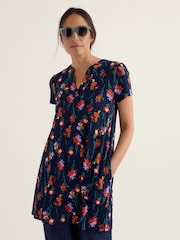 Seasalt Cornwall Navy Blue S/S Wreathe Tunic - Image 1 of 5