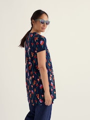 Seasalt Cornwall Navy Blue S/S Wreathe Tunic - Image 3 of 5