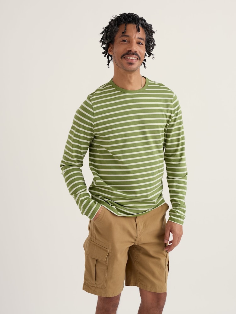 Seasalt Cornwall Mint Green Sailor Shirt With Crew Neck - Image 1 of 5 Seasalt Cornwall Mint Green Sailor Shirt With Crew Neck - Image 1 of 5