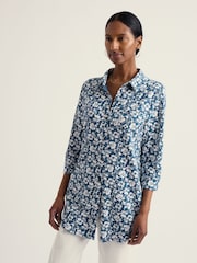 Seasalt Cornwall Blue 3/4 Dove Plant Tunic - Image 1 of 5