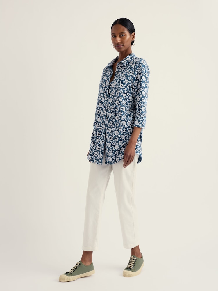 Seasalt Cornwall Blue 3/4 Dove Plant Tunic - Image 2 of 5 Seasalt Cornwall Blue 3/4 Dove Plant Tunic - Image 2 of 5