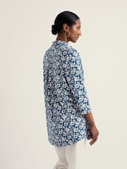 Seasalt Cornwall Blue 3/4 Dove Plant Tunic - Image 3 of 5