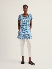Seasalt Cornwall Blue Screenprint Tunic - Image 2 of 5