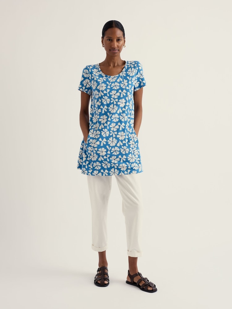 Seasalt Cornwall Blue Screenprint Tunic - Image 2 of 5