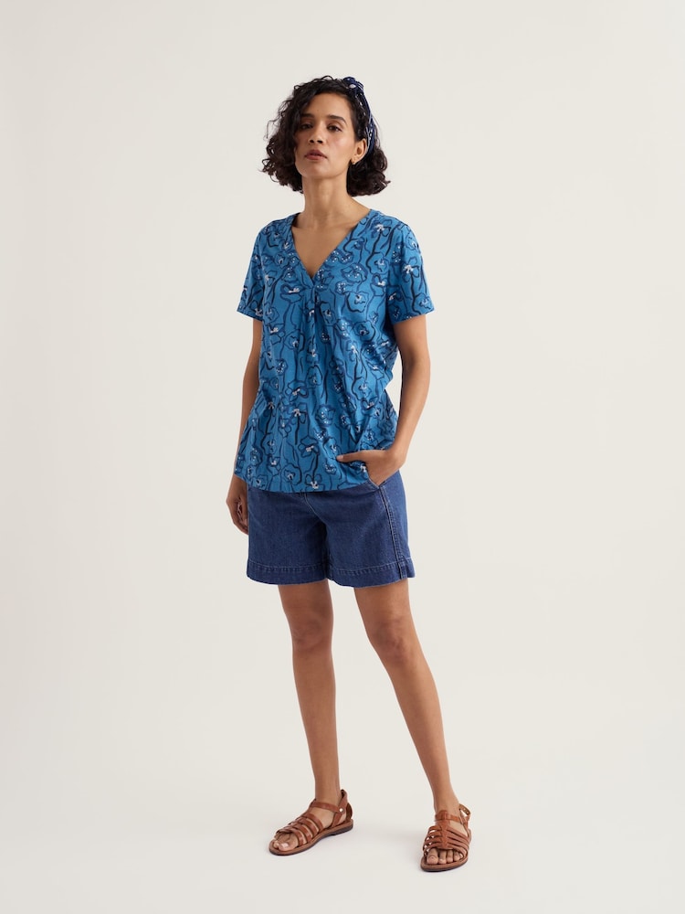 Seasalt Cornwall Dakr Blue Barnoon Top - Image 2 of 5