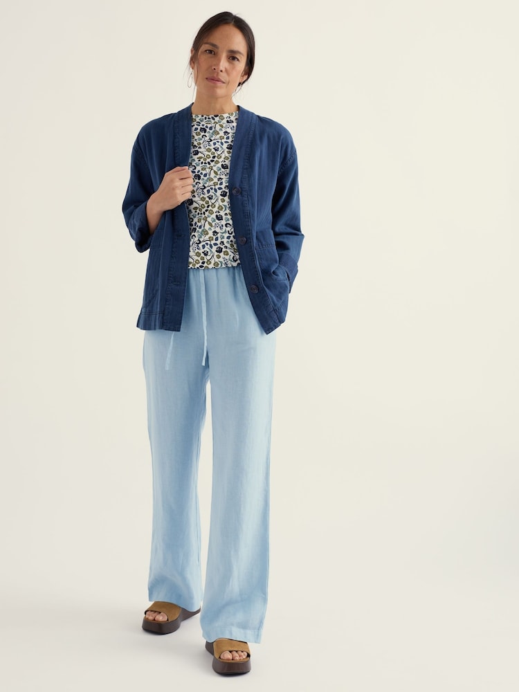Seasalt Cornwall Blue Tide Flow Trousers - Image 2 of 5 Seasalt Cornwall Blue Tide Flow Trousers - Image 2 of 5