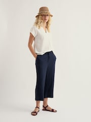 Seasalt Cornwall Blue Petite Tide Flow Crops - Image 2 of 5