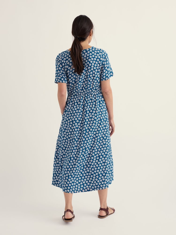 Seasalt Cornwall Blue Petite Tilly Dress - Image 2 of 5 Seasalt Cornwall Blue Petite Tilly Dress - Image 2 of 5