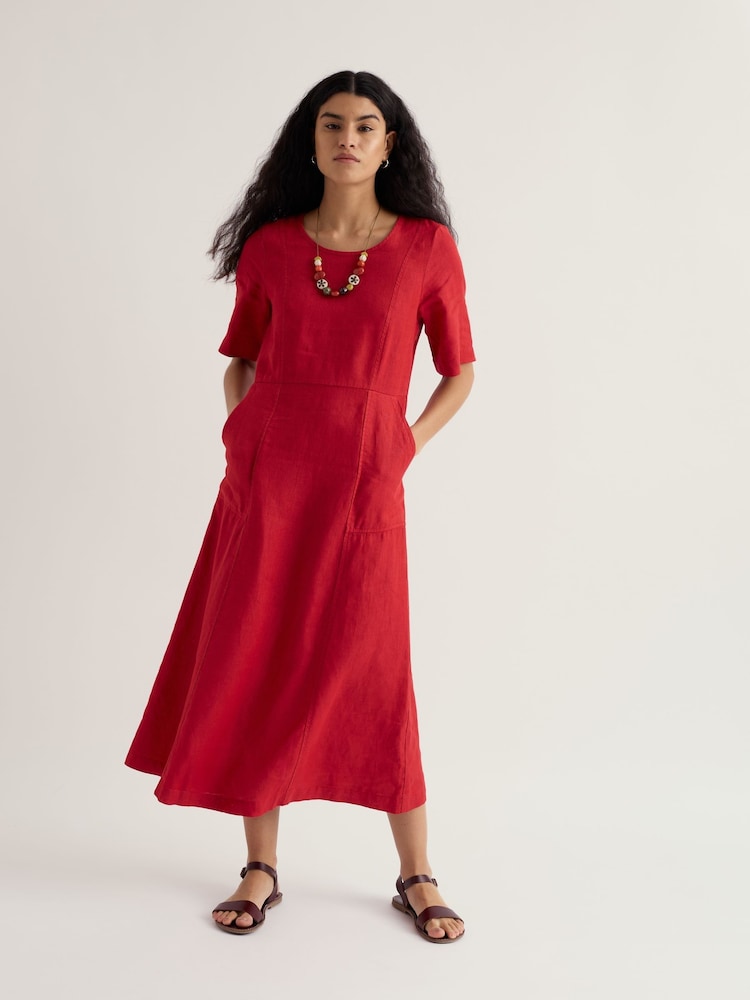 Seasalt Cornwall Red Grass Wave Dress - Image 1 of 5
