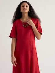 Seasalt Cornwall Red Grass Wave Dress - Image 2 of 5