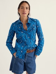 Seasalt Cornwall Bright Blue Larissa Shirt - Image 1 of 5