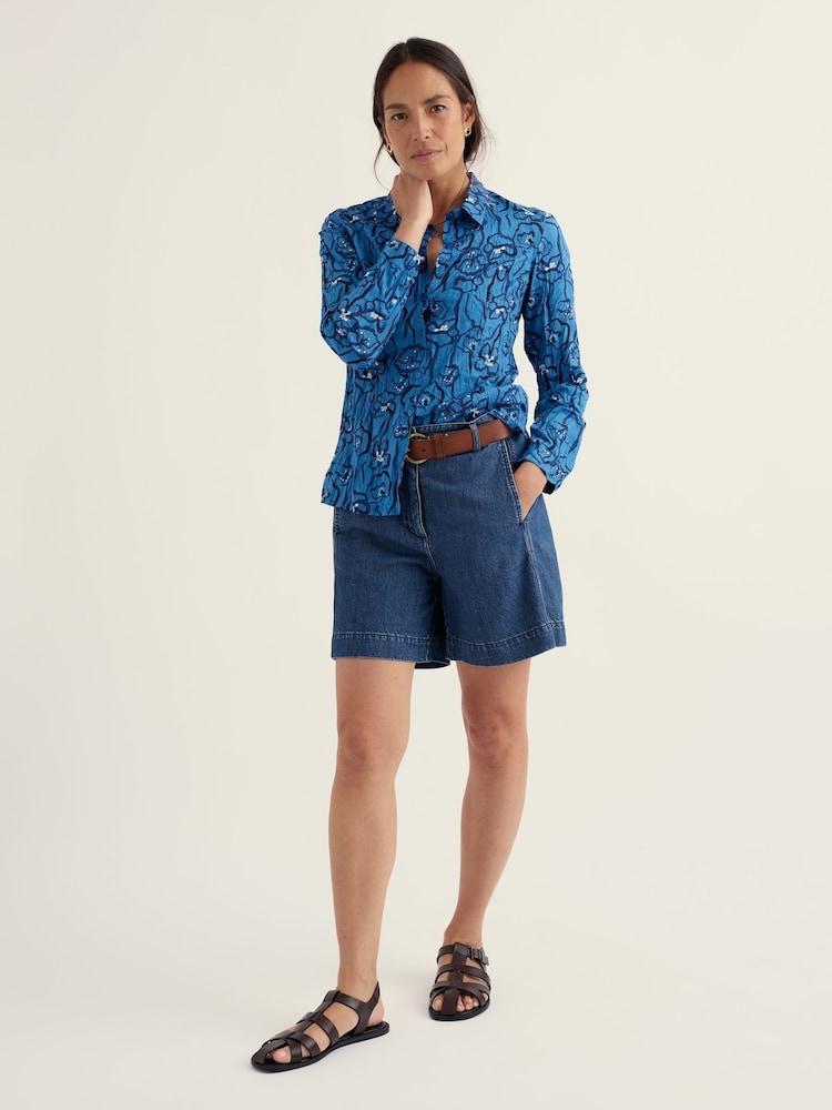Seasalt Cornwall Bright Blue Larissa Shirt - Image 2 of 5