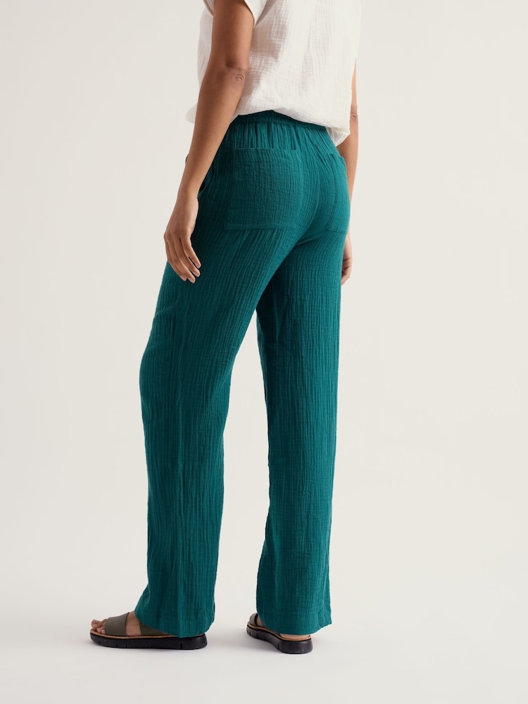 Seasalt Cornwall Green Tide Flow Trousers - Image 2 of 5