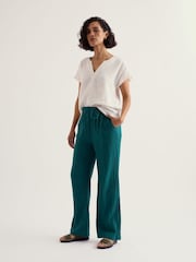 Seasalt Cornwall Green Tide Flow Trousers - Image 3 of 5