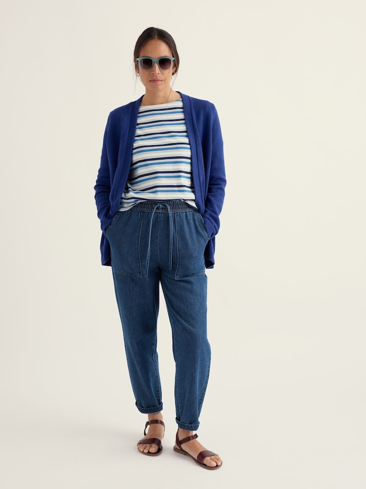 Seasalt Cornwall Blue Riverboat Cardigan - Image 2 of 5