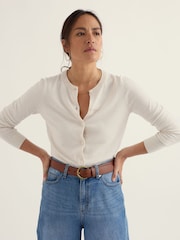 Seasalt Cornwall Natural Dancing Light Cardigan - Image 1 of 5