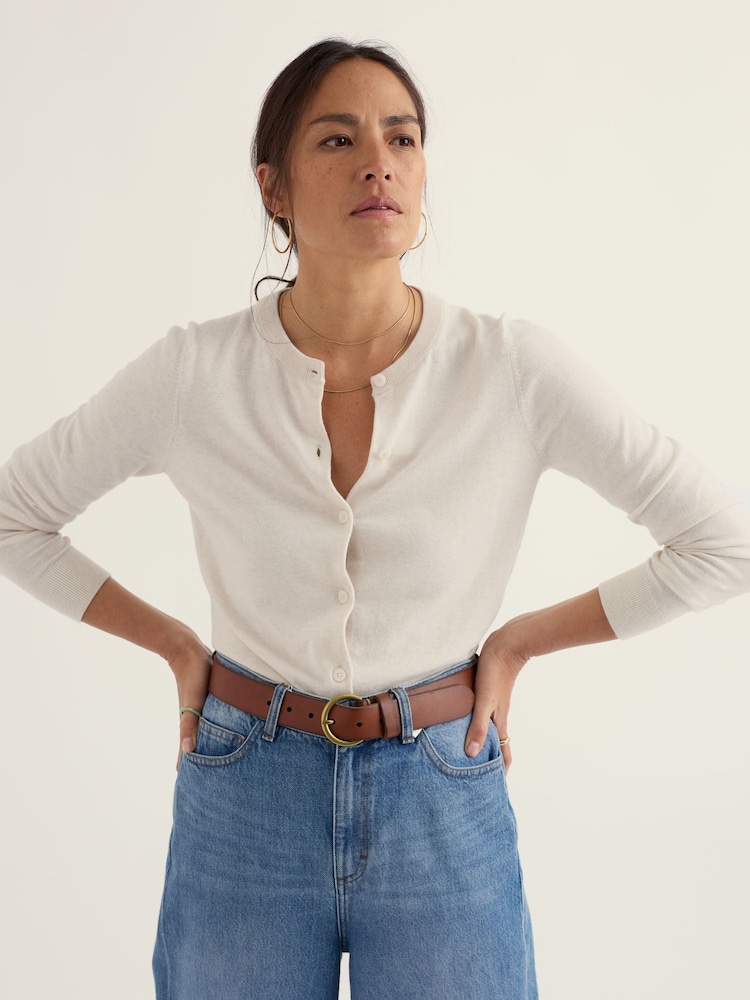 Seasalt Cornwall Natural Dancing Light Cardigan - Image 1 of 5