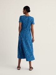 Seasalt Cornwall Bright Blue Tall Short Sleeve Veronica Dress - Image 2 of 5