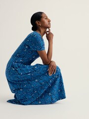 Seasalt Cornwall Bright Blue Tall Short Sleeve Veronica Dress - Image 3 of 5