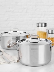 Tramontina Silver Grano 3-Ply Stainless Steel Deep Casserole 20cm - Image 3 of 6