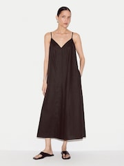 Jigsaw Brown Linen Strappy Sundress - Image 1 of 5